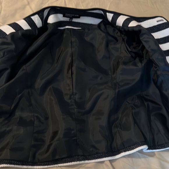 Jones NY Nautical Blue Striped Blazer Jacket Size 6 - Picture 5 of 7